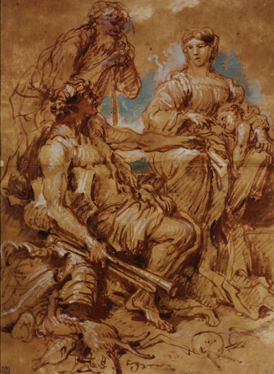 Allegoria in onore della coppia regnante di Mantova da Giovanni Benedetto Castiglione